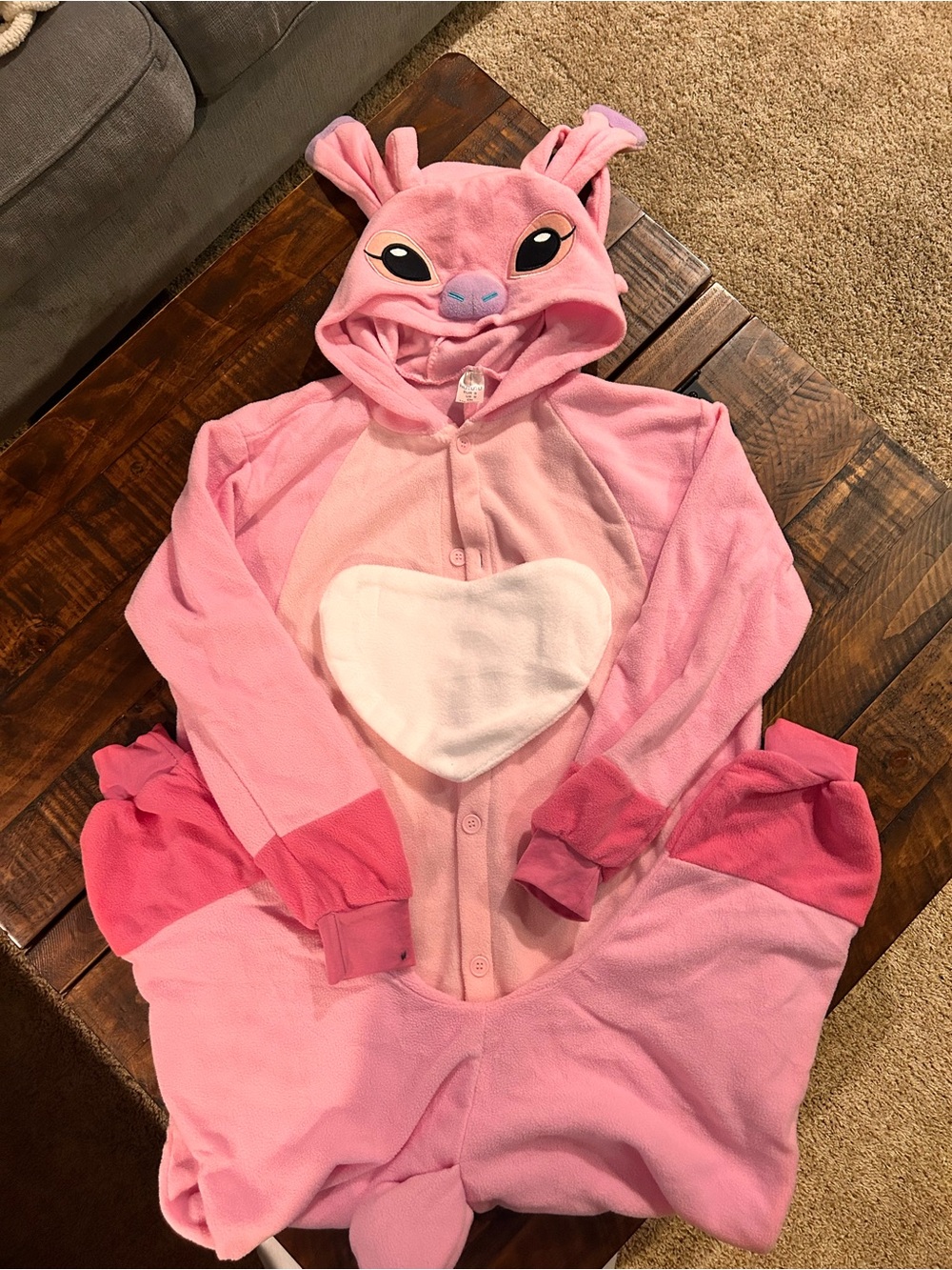 Kids Stitch Hooded Heart One-Piece Halloween costume